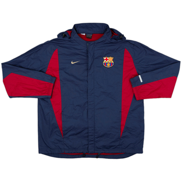 2002-03 Barcelona Nike Hooded Rain Jacket - 8/10 - (L)