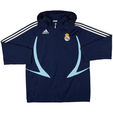 2007-08 Real Madrid adidas CL Hooded Rain Jacket - 8/10 - (M)