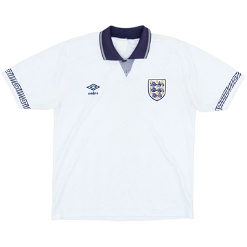 1990-92 England Home Shirt - 7/10 - (L)