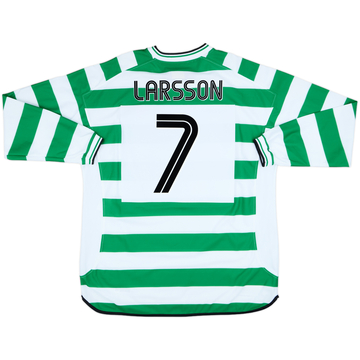 2001-03 Celtic Home L/S Shirt Larsson #7 - 10/10 - (XXL)