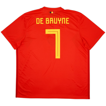 2018-19 Belgium Home Shirt De Bruyne #7 (XXL)