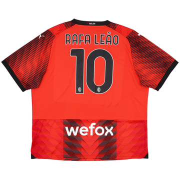 2023-24 AC Milan Home Shirt Rafa Leao #10 - 9/10 - (XXL)