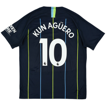 2018-19 Manchester City Away Shirt Kun Aguero #10 - 8/10 - (L)