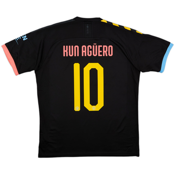 2019-20 Manchester City Away Shirt Kun Aguero #10 - 10/10 - (L)