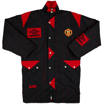 1996-97 Manchester United Umbro Padded Bench Coat - 8/10 - (S)