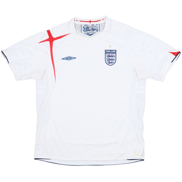 2005-07 England Home Shirt - 5/10 - (XL)