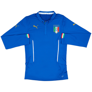 2014-15 Italy Authentic Home L/S Shirt - 8/10 - (3XL)