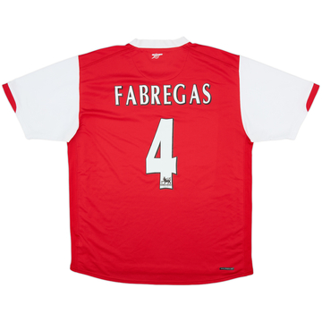 2006-08 Arsenal Home Shirt Fabregas #4 - 5/10 - (L)