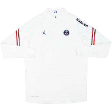 2021-22 Paris Saint-Germain Jordan/Nike Player Issue 1/4 Zip Drill Top #24 - 8/10 - (XL)