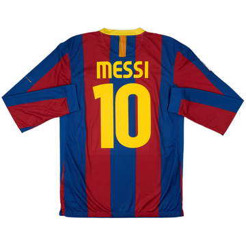 2010-11 Barcelona Home L/S Shirt Messi #10 - 7/10 - (M)