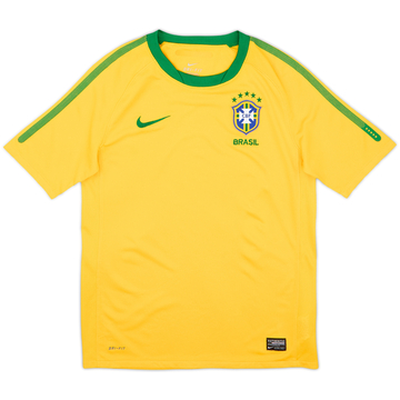 2010-11 Brazil Home Shirt - 10/10 - (L.Boys)