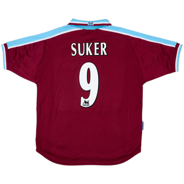 1999-01 West Ham Home Shirt Suker #9 - 8/10 - (XL)