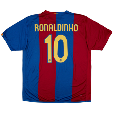 2006-07 Barcelona Home Shirt Ronaldinho #10 - 10/10 - (XL)
