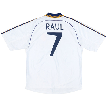 1998-00 Real Madrid Home Shirt Raul #7 - 8/10 - (XL)