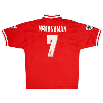 1996-98 Liverpool Home Shirt Mcmanaman #7 - 8/10 - (M)