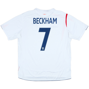 2005-07 England Home Shirt Beckham #7 - 5/10 - (XXL)