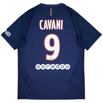 2016-17 Paris Saint-Germain Home Shirt Cavani #9 - 8/10 - (M)