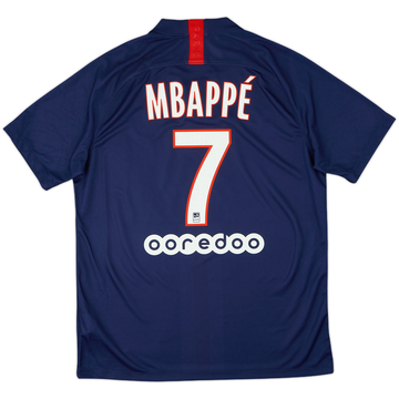 2019-20 Paris Saint-Germain Home Shirt Mbappe #7 - 8/10 - (L)