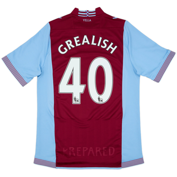 2013-14 Aston Villa Home Shirt Grealish #40 - 10/10 - (S)