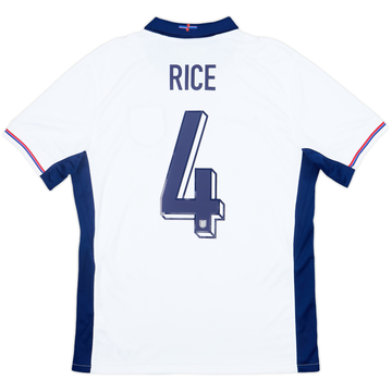 2024-25 England Home Shirt Rice #4 - 10/10 - (M)