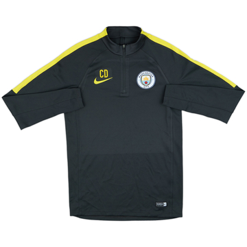 2016-17 Manchester City Staff Issue Nike 1/4 Zip Drill Top CD - 8/10 - (S)