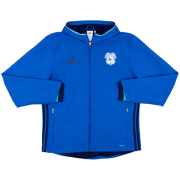 2016-17 Cardiff City adidas Hooded Track Jacket - 8/10 - (L)