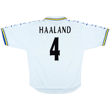 1998-00 Leeds United Home Shirt Haaland #4 - 6/10 - (L)