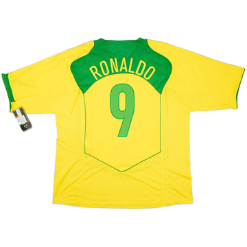 2004-06 Brazil Home Shirt Ronaldo #9 (XXL)