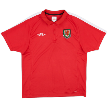 2010-11 Wales Umbro 1/4 Zip Polo Shirt - 8/10 - (M)