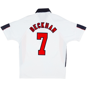 1997-99 England Home Shirt Beckham #7 - 7/10 - (XL)