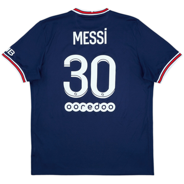 2021-22 Paris Saint-Germain Home Shirt Messi #30 - 8/10 - (XL)