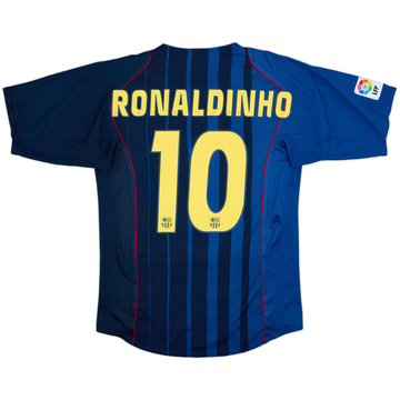 2004-05 Barcelona Away Shirt Ronaldinho #10 - 7/10 - (M)