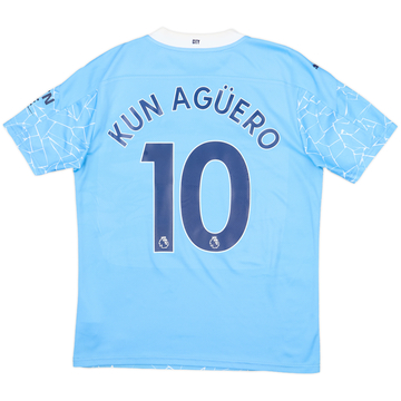 2020-21 Manchester City Home Shirt Kun Aguero #10 - 8/10 - (M)