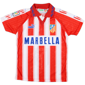 1995-96 Atletico Madrid Home Shirt - 8/10 - (S.Boys)