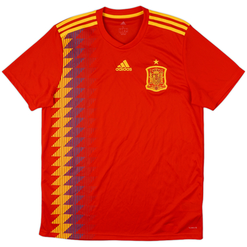 2018-19 Spain Home Shirt - 10/10 - (L)