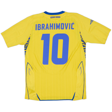 2007-09 Sweden Home Shirt Ibrahimovic #10 - 8/10 - (S)