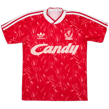 1989-91 Liverpool Home Shirt - 8/10 - (L.Boys)