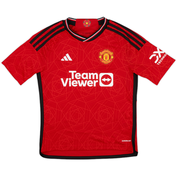 2023-24 Manchester United Home Shirt - 10/10 - (M.Boys)