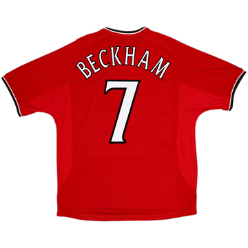 2000-02 Manchester United Home Shirt Beckham #7 - 6/10 - (L)