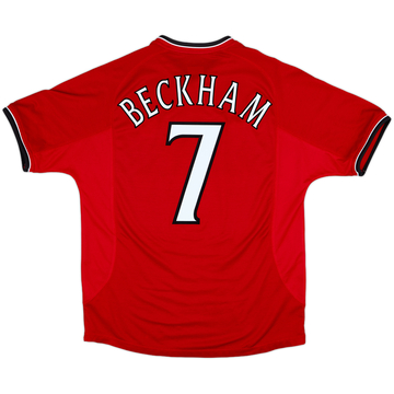 2000-02 Manchester United Home Shirt Beckham #7 - 8/10 - (L)