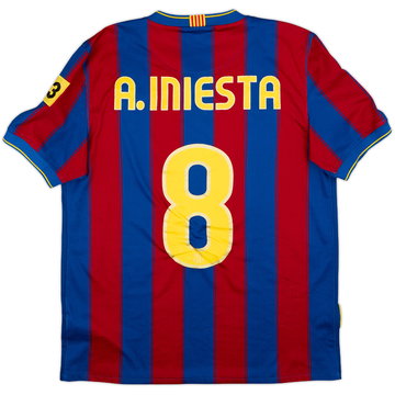 2009-10 Barcelona Home Shirt A.Iniesta #8 - 7/10 - (M)