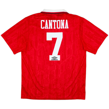 1992-94 Manchester United Home Shirt Cantona #7 - 7/10 - (XL)