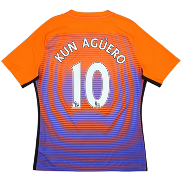 2016-17 Manchester City Authentic Third Shirt Kun Aguero #10 - 10/10 - (XL)
