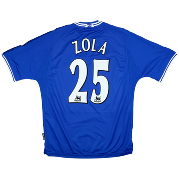 1999-01 Chelsea Home Shirt Zola #25 - 8/10 - (L)