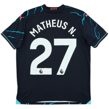 2023-24 Manchester City Third Shirt Matheus N. #27 - 9/10 - (XL.Boys)