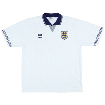 1990-92 England Home Shirt - 8/10 - (L)