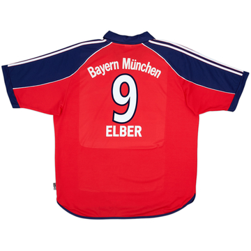 1999-01 Bayern Munich Home Shirt Elber #9 - 9/10 - (XL)
