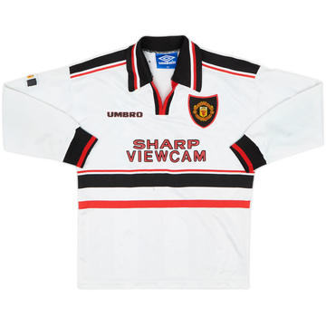 1997-99 Manchester United Away L/S Shirt - 6/10 - (M.Boys)