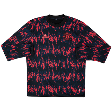 2021-22 Manchester United adidas Sweat Top - 8/10 - (XL)