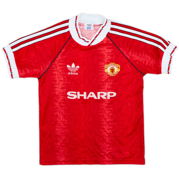 1986-88 Manchester United Home Shirt - 8/10 - (S.Boys)